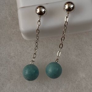 Elegant Silver and Turquoise Earrings